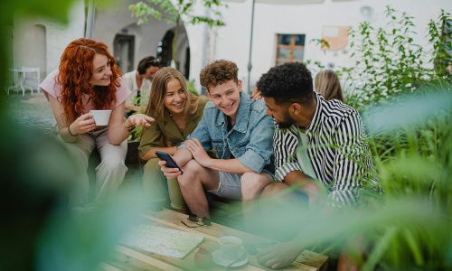 a group of friends outdoors